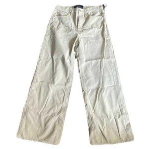 Gap Ivory High Rise Wide Leg Cords Corduroy Size 8/29 R
